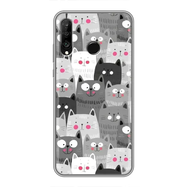 Чохол з принтом «Мальовані котики» для Huawei P30 Lite / Nova 4e Чохол з принтом «Мальовані котики» для Huawei P30 Lite / Nova 4e