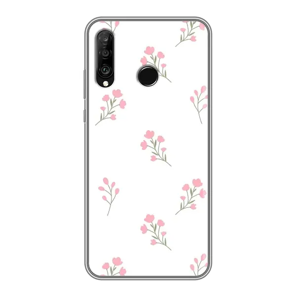 Чехол с принтом «Розовые цветы» для Huawei P30 Lite / Nova 4e Чехол с принтом «Розовые цветы» для Huawei P30 Lite / Nova 4e