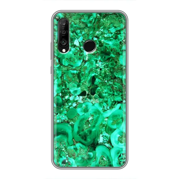 Чохол з принтом «Салатовий Мрамор» для Huawei P30 Lite / Nova 4e