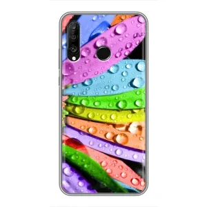 Чехлы (ART) Цветы на Huawei P30 Lite (VPrint) (Семицветик)
