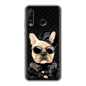 Чохли з крутими принтами для Huawei P30 Lite - (PREMIUMPrint) (Стильна собака)