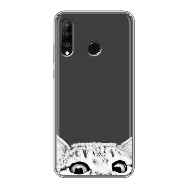 Чехол с принтом «Выглядывает кот» для Huawei P30 Lite / Nova 4e Чехол с принтом «Выглядывает кот» для Huawei P30 Lite / Nova 4e