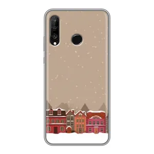 Новорічні, Святкові Чохли для Huawei P30 Lite - 2024 год (Зимове місто)