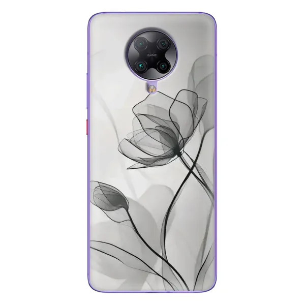 Чехол с принтом «Черные цветы» для Xiaomi POCO F2 Pro
