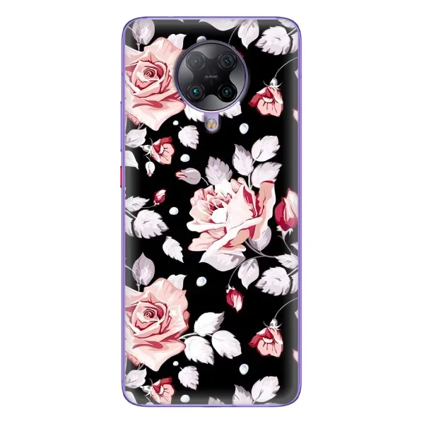 Чехол с принтом «Цветочки на черном» для Xiaomi POCO F2 Pro