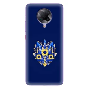 Чехлы для Xiaomi POCO F2 Pro  Укр. Символика (AlphaPrint) (Цветочный Герб)