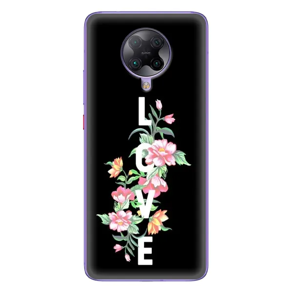 Чехол с принтом «Цветы LOVE» для Xiaomi POCO F2 Pro