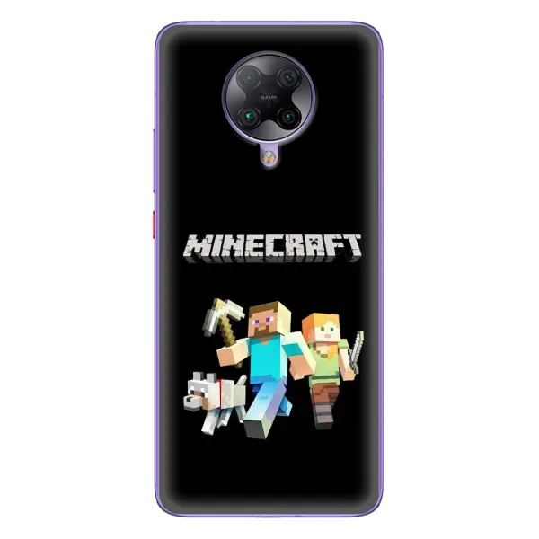 Чехол с принтом «герои Minecraft» для Xiaomi POCO F2 Pro