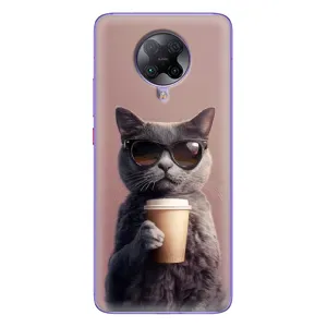 Чехол с принтом «Кот с кофе» для Xiaomi POCO F2 Pro
