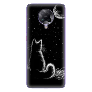Чохол з принтом для Xiaomi POCO F2 Pro (AlphaPrint) Модні коти (Котик і місяць)