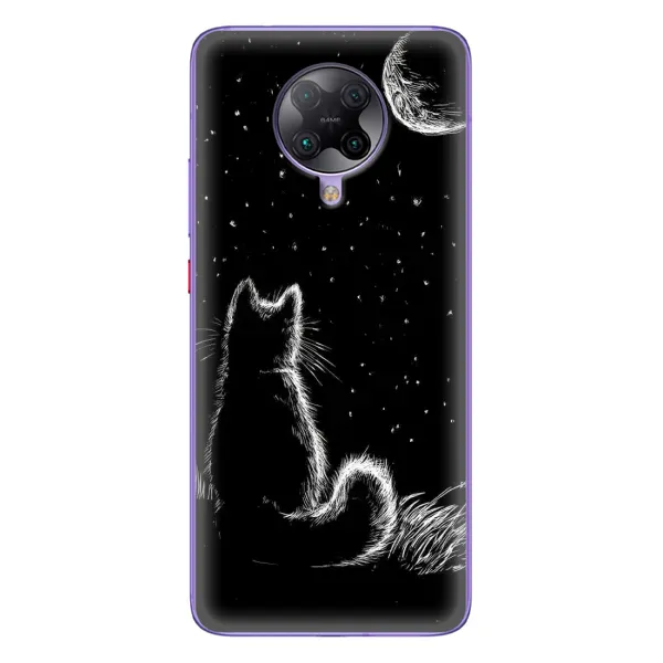 Чохол з принтом «Котик і місяць» для Xiaomi POCO F2 Pro