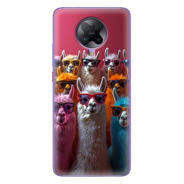 Чехол с принтом «Ламы в очках» для Xiaomi POCO F2 Pro