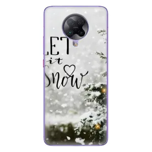Новогодние, Праздничные Чехлы для Xiaomi POCO F2 Pro - 2024 год (Let it snow)
