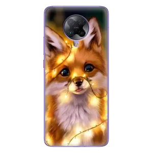 Чехлы с картинкой Лисички для Xiaomi POCO F2 Pro (VPrint) (Лисичка в гирляндах)