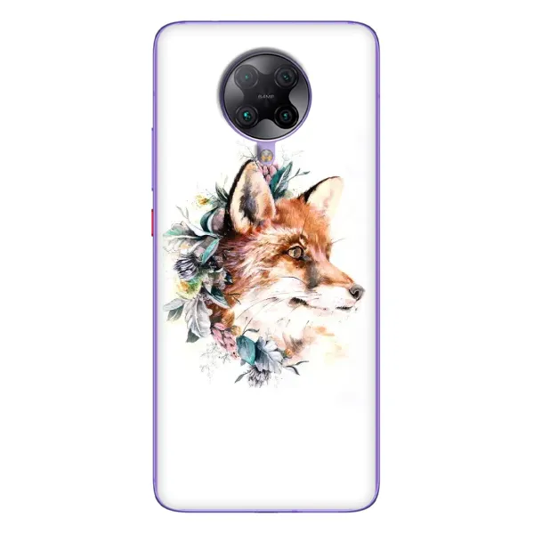 Чехол с принтом «Лисичка в цветочках» для Xiaomi POCO F2 Pro