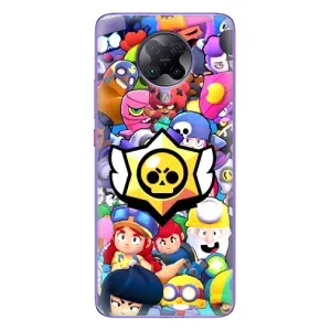 Чехол для Xiaomi POCO F2 Pro Бравл Старс (VPrint) (Лого Brawl Stars)