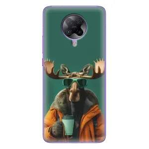 Чехол с принтом «Лось с кофе» для Xiaomi POCO F2 Pro
