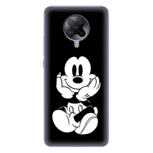 Эксклюзивный чехол для Xiaomi POCO F2 Pro (AlphaPrint - Мультяшные) (Микки на черном)