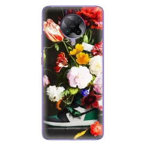 Брендновые Чехлы для Xiaomi POCO F2 Pro - (PREMIUMPrint) (Nike цветы)