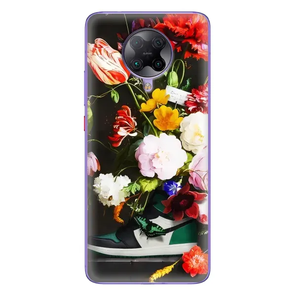 Чехол с принтом «Nike цветы» для Xiaomi POCO F2 Pro