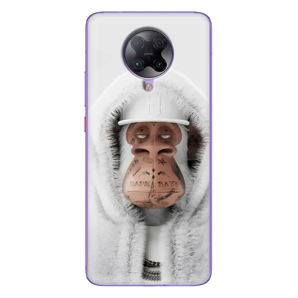 Чехол с принтом «обезьяна NFT в тату» для Xiaomi POCO F2 Pro