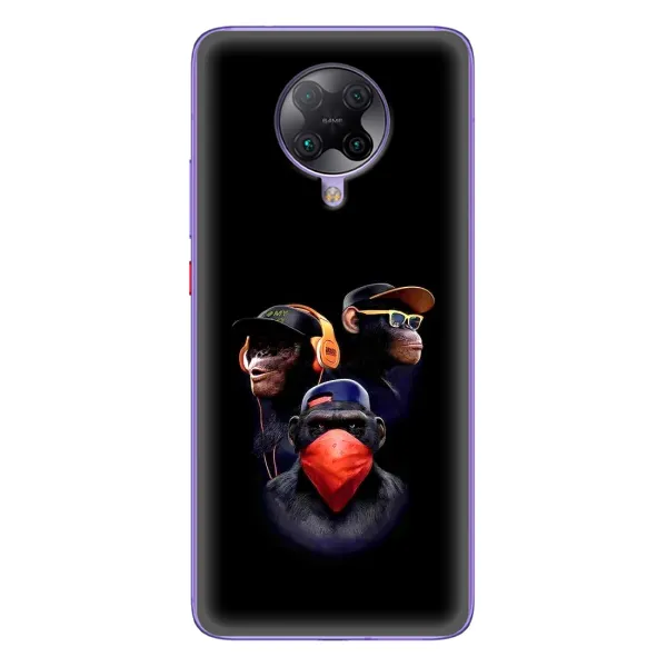 Чехол с принтом «Три обезьяны» для Xiaomi POCO F2 Pro