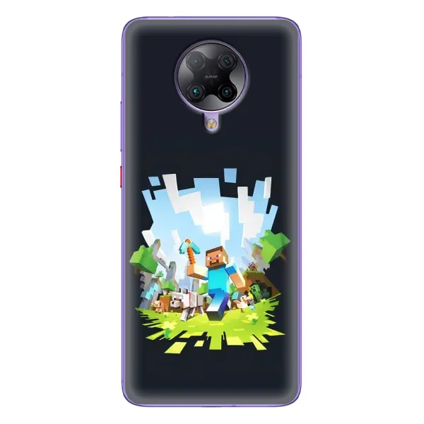 Чехол с принтом «персонажи Minecraft» для Xiaomi POCO F2 Pro