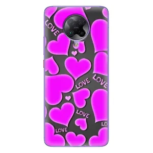 Чехлы для любимой на Поко Ф2 Про (VPrint) (Pink hearts)