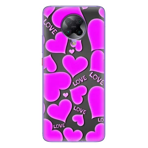 Чехол с принтом «Pink hearts» для Xiaomi POCO F2 Pro