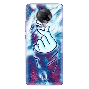 Чохол з принтом для Xiaomi POCO F2 Pro (AlphaPrint - Знак сердечка) (Радужне серце)