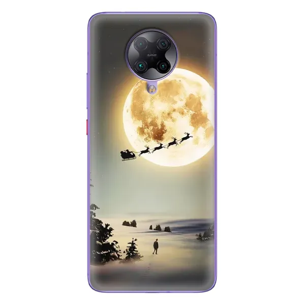 Чехол с принтом «Санта на луне» для Xiaomi POCO F2 Pro