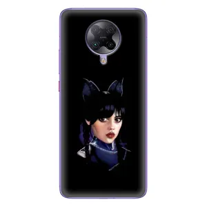 Чехлы Венсдей на Xiaomi POCO F2 Pro Уэнсдей (AlphaPrint) (серьезная Уэнздей)