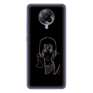 Чехлы на тему: Итачи Учиха для Xiaomi POCO F2 Pro (AlphaPrint) (силуэт Итачи)