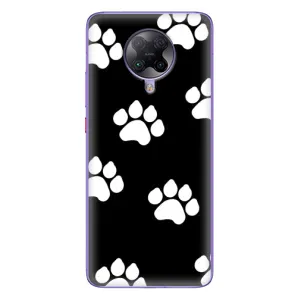 Чехлы с собаками для Xiaomi POCO F2 Pro (VPrint) (Следы собаки)