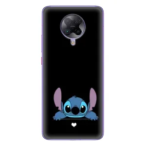 Чохол з принтом Стіч на Xiaomi POCO F2 Pro (Стіч на чорному)