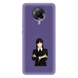 Чехлы Венсдей на Xiaomi POCO F2 Pro Уэнсдей (AlphaPrint) (Уэнздей в черном)