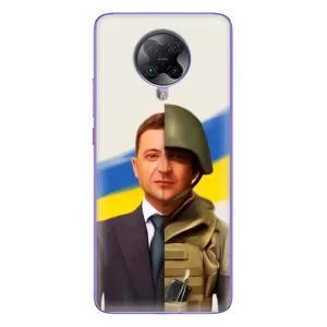 Чехол для Xiaomi POCO F2 Pro (AlphaPrint - с принтом Зеленского) (Зеленский солдат)