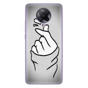 Чохол з принтом для Xiaomi POCO F2 Pro (AlphaPrint - Знак сердечка) (Значок Love)