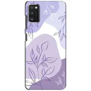 Силконовий чохол з принтом в квітах на Xiaomi POCO M3 (Фіолетове листя абстракція)
