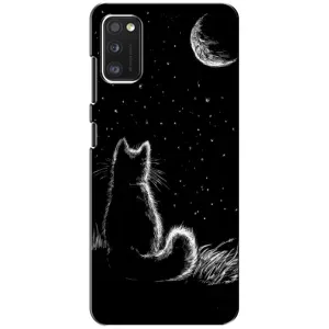 Чехол с принтом для Xiaomi POCO M3 (AlphaPrint) Модные коты (Котик и луна)