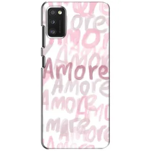 Чехол с розовым рисунком для Xiaomi POCO M3 (Аморе любовь)