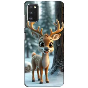 Яскравий чохол для Xiaomi POCO M3 з Зимові Оленята (Оленятко в лісі)