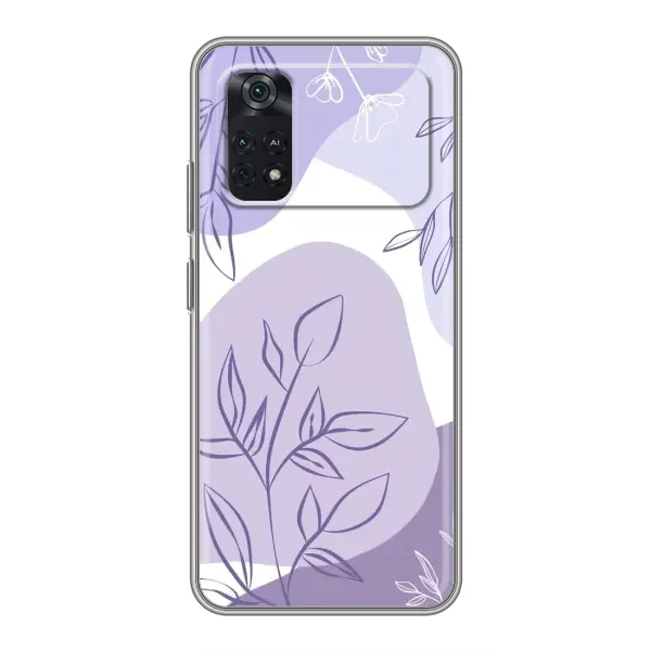 Чохол з принтом «Фіолетове листя абстракція» для Xiaomi POCO M4 Pro 4G Чохол з принтом «Фіолетове листя абстракція» для Xiaomi POCO M4 Pro 4G