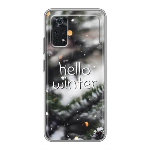 Чехол с принтом «Hello winter» для Xiaomi POCO M4 Pro 4G