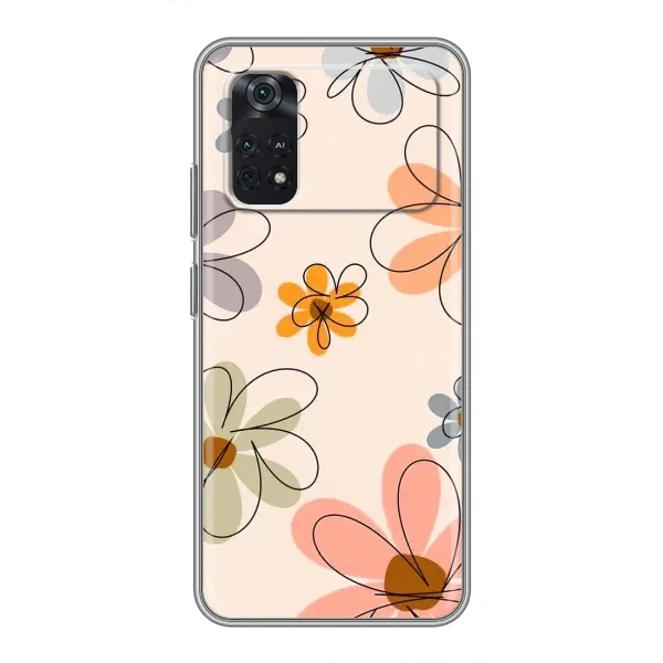 Чохол з принтом «Кольорові квіти» для Xiaomi POCO M4 Pro 4G