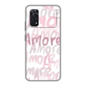 Чохол з розовим принтом для Xiaomi POCO M4 Pro 4G (Аморе любов)