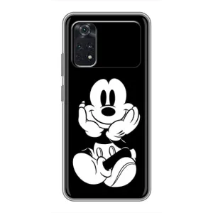 Міккі Маус чохол для Xiaomi POCO M4 Pro 4G (AlphaPrint - Мультяшні) (Маус на чорному)