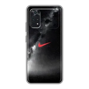 Чохол для Xiaomi POCO M4 Pro 4G - з принтом Найк (AlphaPrint) (Найк червоний)