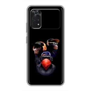 Чохол з Мавпами Xiaomi POCO M4 Pro 4G - (AlphaPrint) (Три мавпи)
