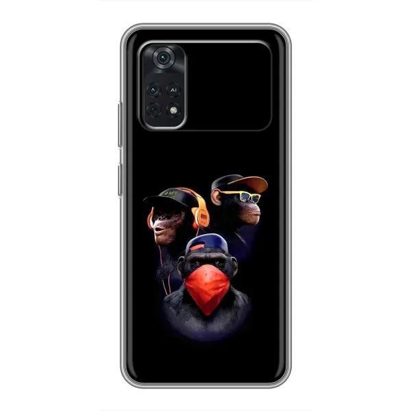 Чохол з принтом «Три мавпи» для Xiaomi POCO M4 Pro 4G